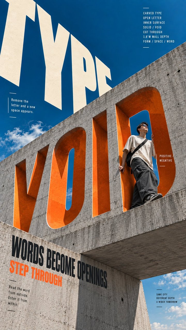Type in Space: Architectural Poster Series
