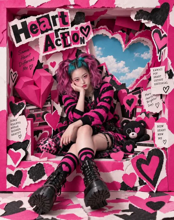 Heart Action: Stepping Out of a Paper Shadow Box