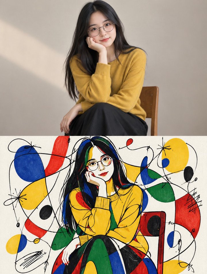 Art Brut Transformations: Portrait and Black Cat