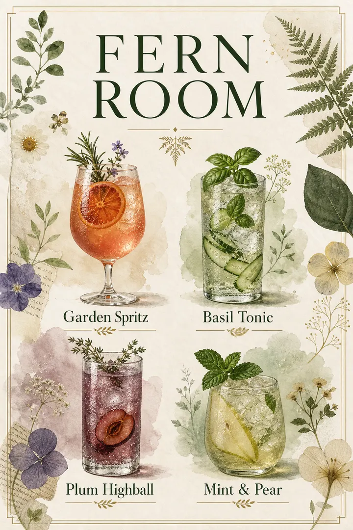 Botanical Cocktail Menu