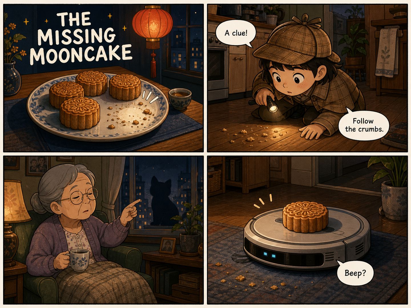 Four Panel Tiny Mystery Comic