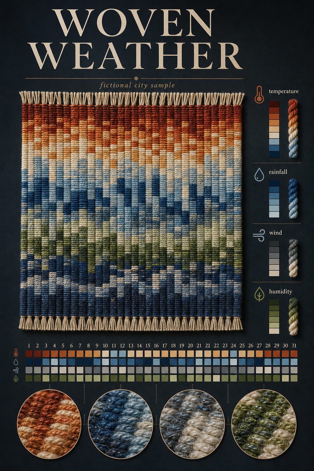 Climate Data Textile Poster